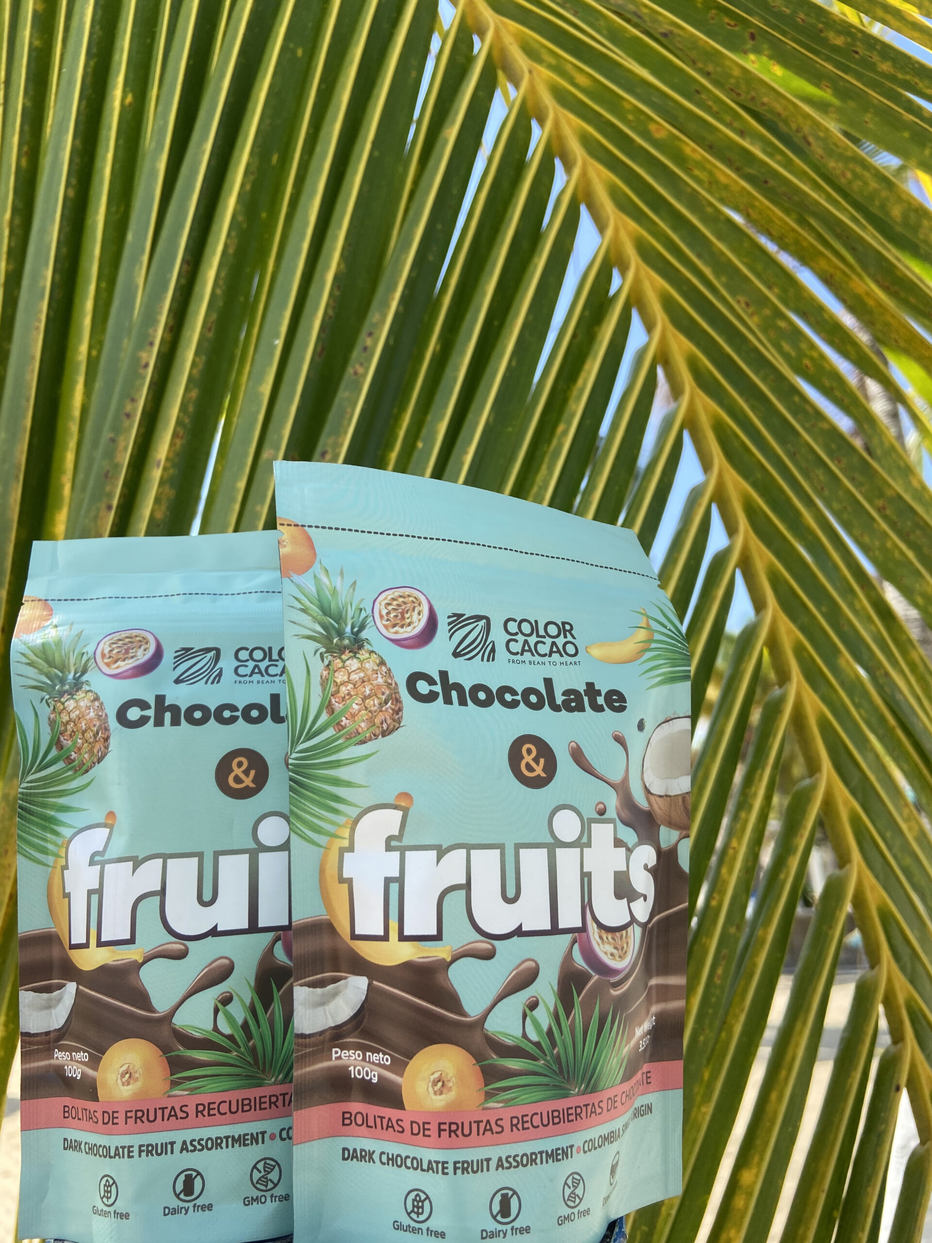 frutas con chocolate